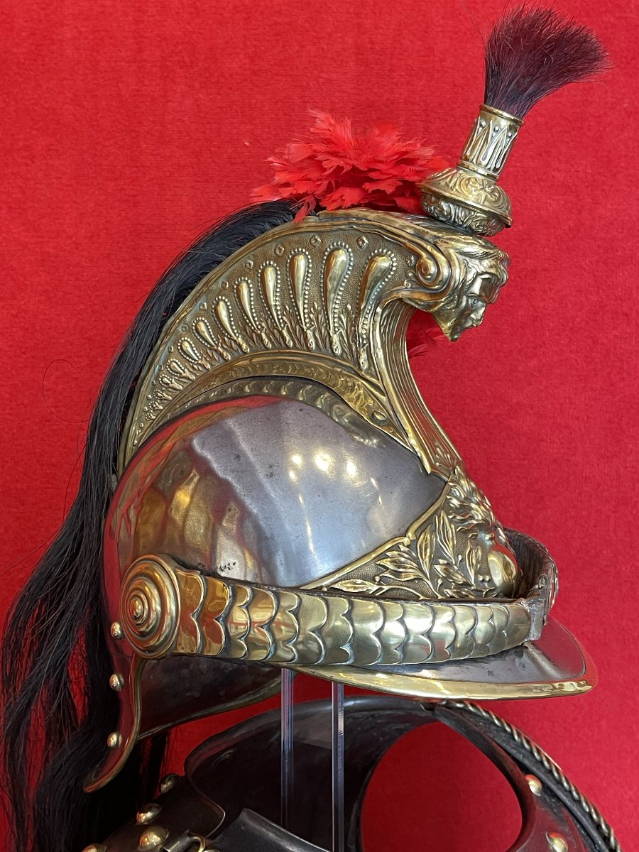 Set Of Helmet And Breastplate For A Line Cuirassier, French Cavalry, Third Republic, 1874-1914-photo-2