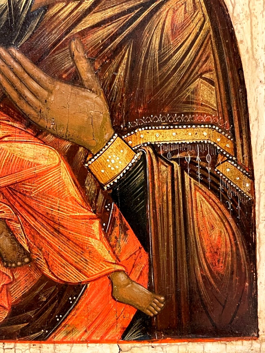 Icône de la Vierge de la Tendresse de Vladimir, Russie 18e / Marie Mère de Dieu - -photo-1