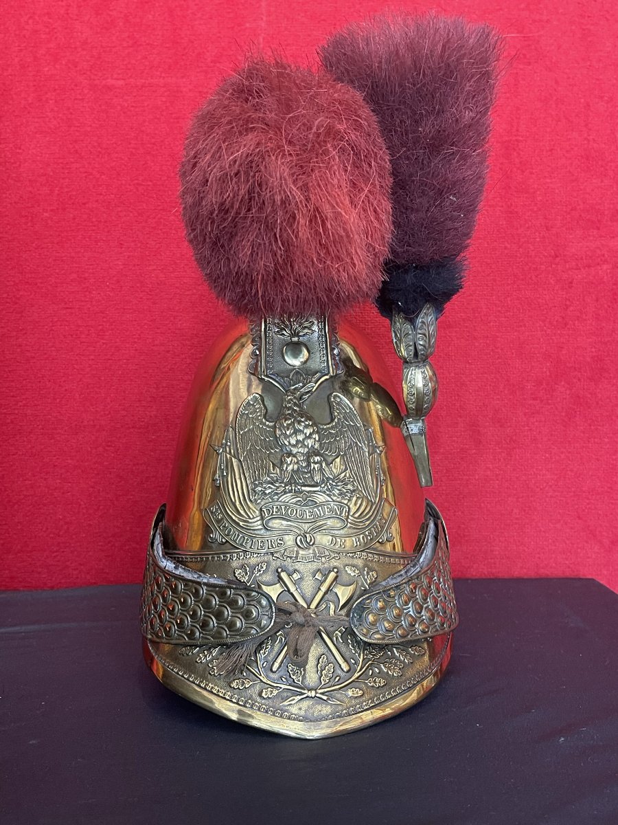Casque Officier Sapeurs Pompiers Modèle 1821 d'Epoque  Second Empire Napoléon -photo-2