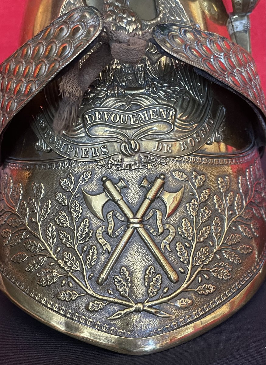 Casque Officier Sapeurs Pompiers Modèle 1821 d'Epoque  Second Empire Napoléon -photo-2