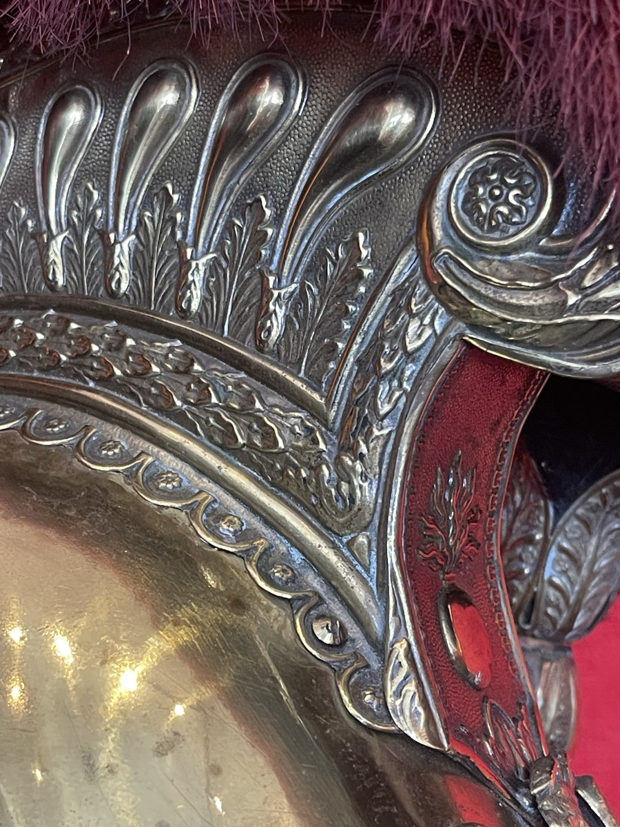 Casque Officier Sapeurs Pompiers Modèle 1821 d'Epoque  Second Empire Napoléon -photo-3
