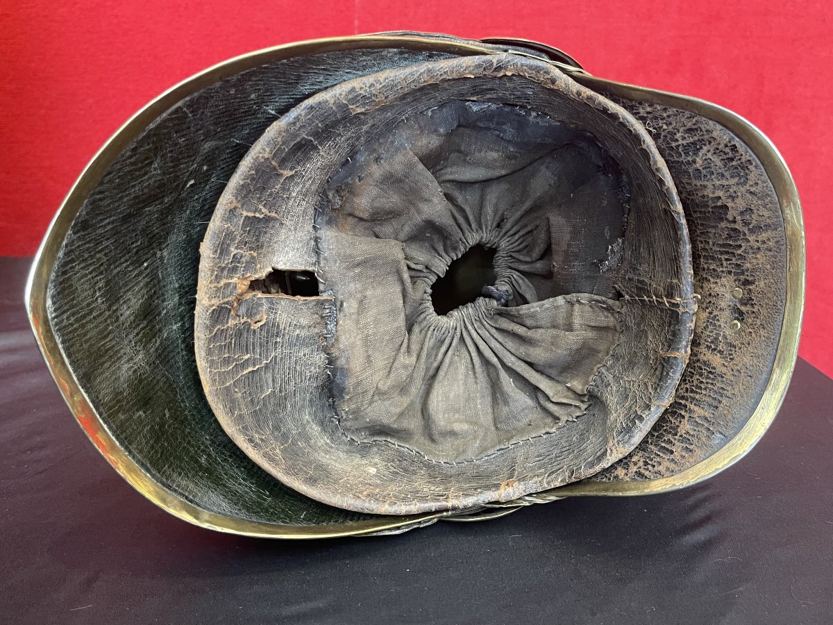 Casque Officier Sapeurs Pompiers Modèle 1821 d'Epoque  Second Empire Napoléon -photo-8
