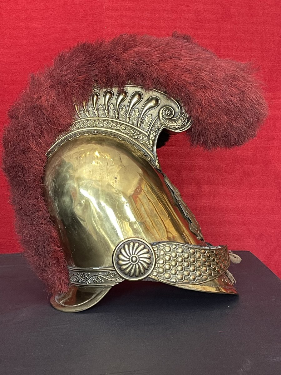 Casque Officier Sapeurs Pompiers Modèle 1821 d'Epoque  Second Empire Napoléon -photo-7