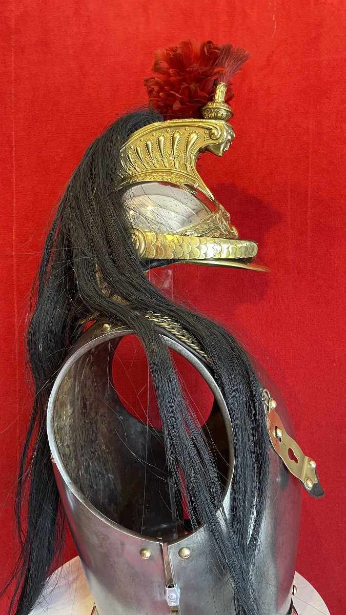 Ensemble Casque et Cuirasse de Cuirassier vers 1880/1900 , Cavalerie France 3e République WW1-photo-5