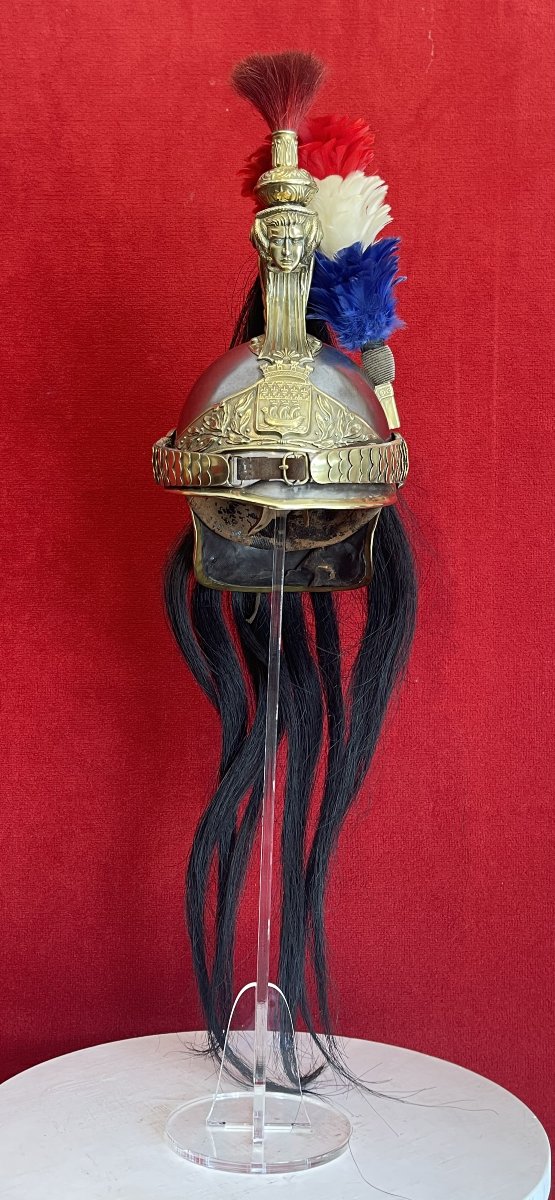 Casque Garde Républicaine à Cheval de Paris, vers 1885, France Cavalerie-photo-4