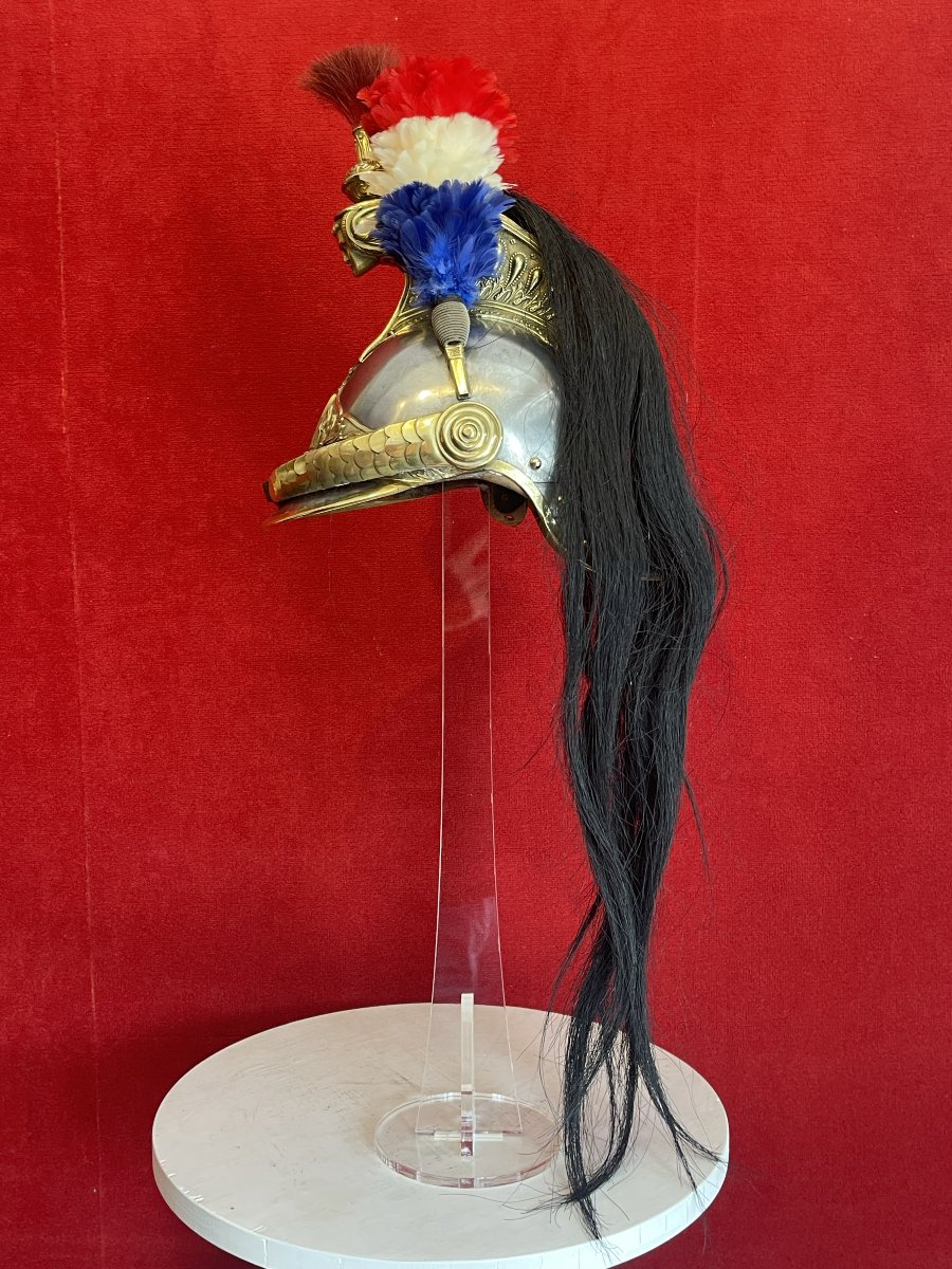 Casque Garde Républicaine à Cheval de Paris, vers 1885, France Cavalerie-photo-3