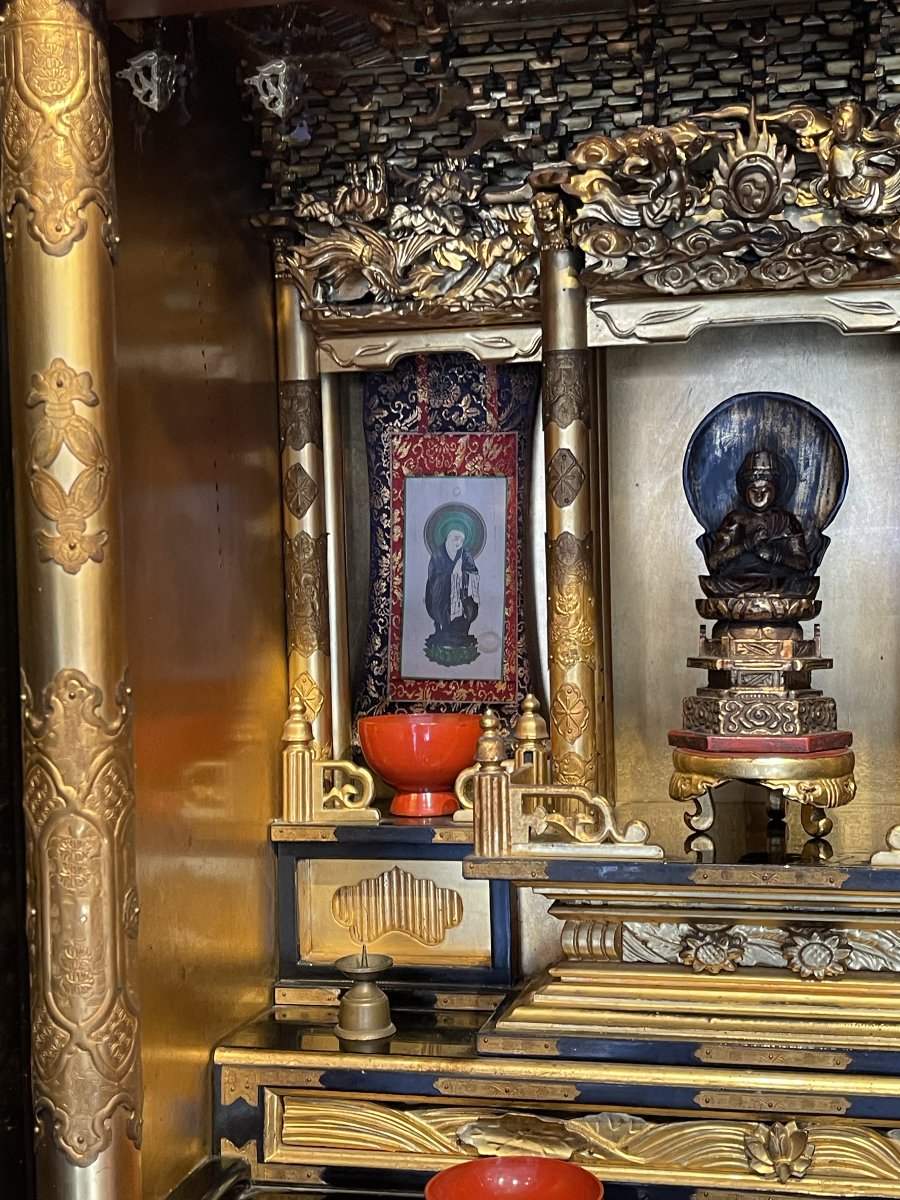 Monumental Autel Bouddhique, Japon Edo (1603-1868) / Bouddha / Butsudan / Zushi / Laque Chine -photo-3