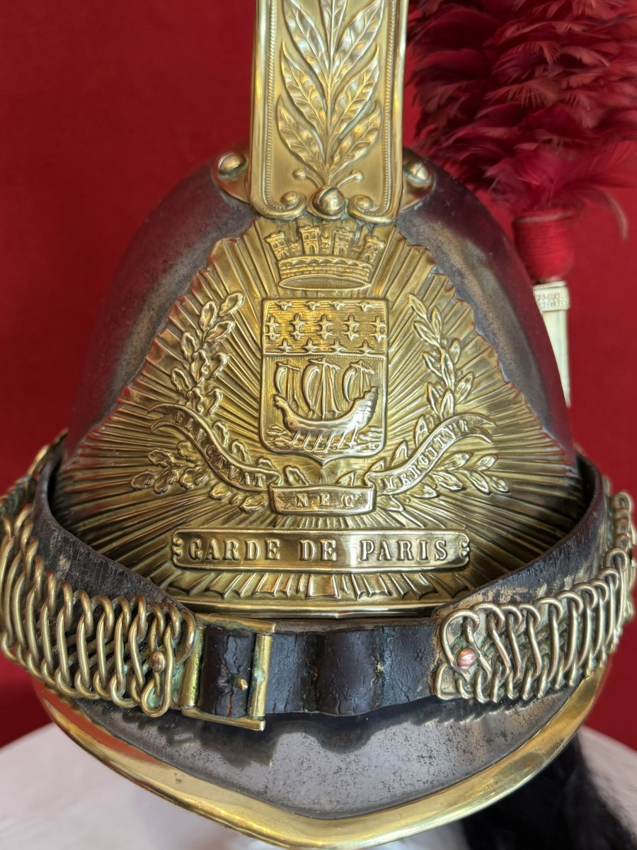 Paris Mounted Guard Helmet, M1860/1872, Cavalry Of Napoleon III / Third Republic / Republican-photo-2