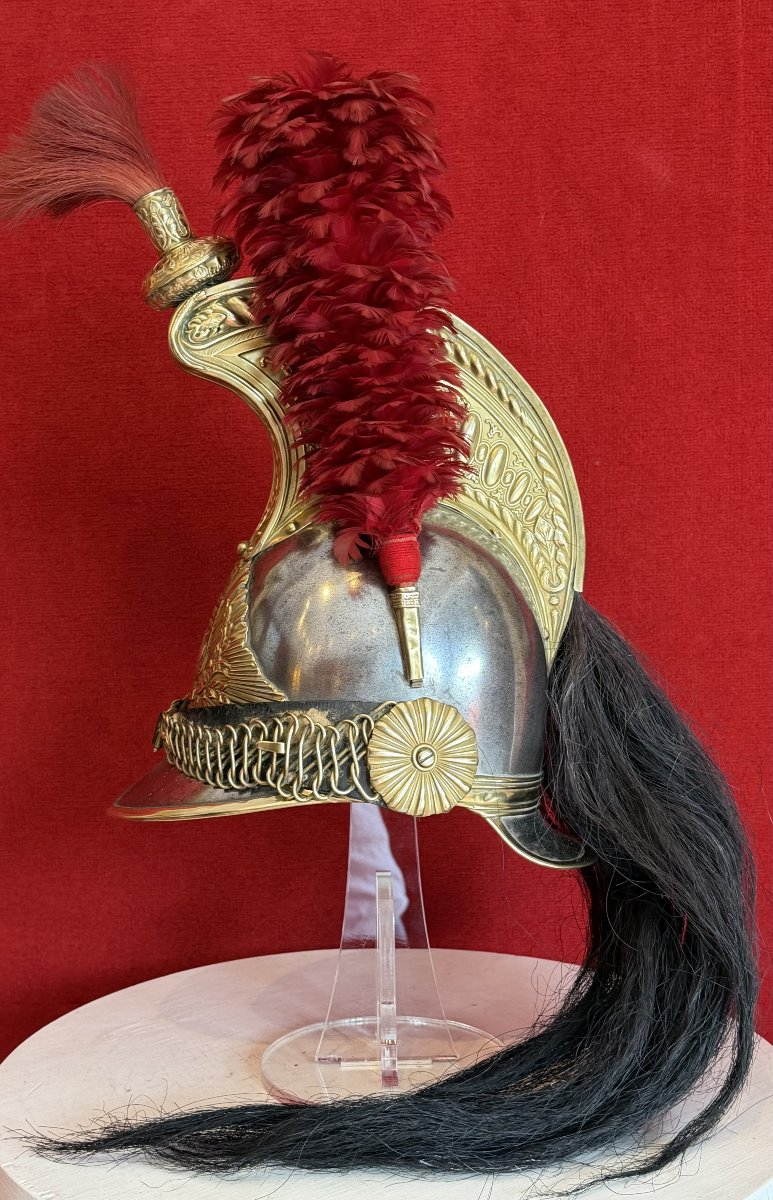 Paris Mounted Guard Helmet, M1860/1872, Cavalry Of Napoleon III / Third Republic / Republican-photo-3