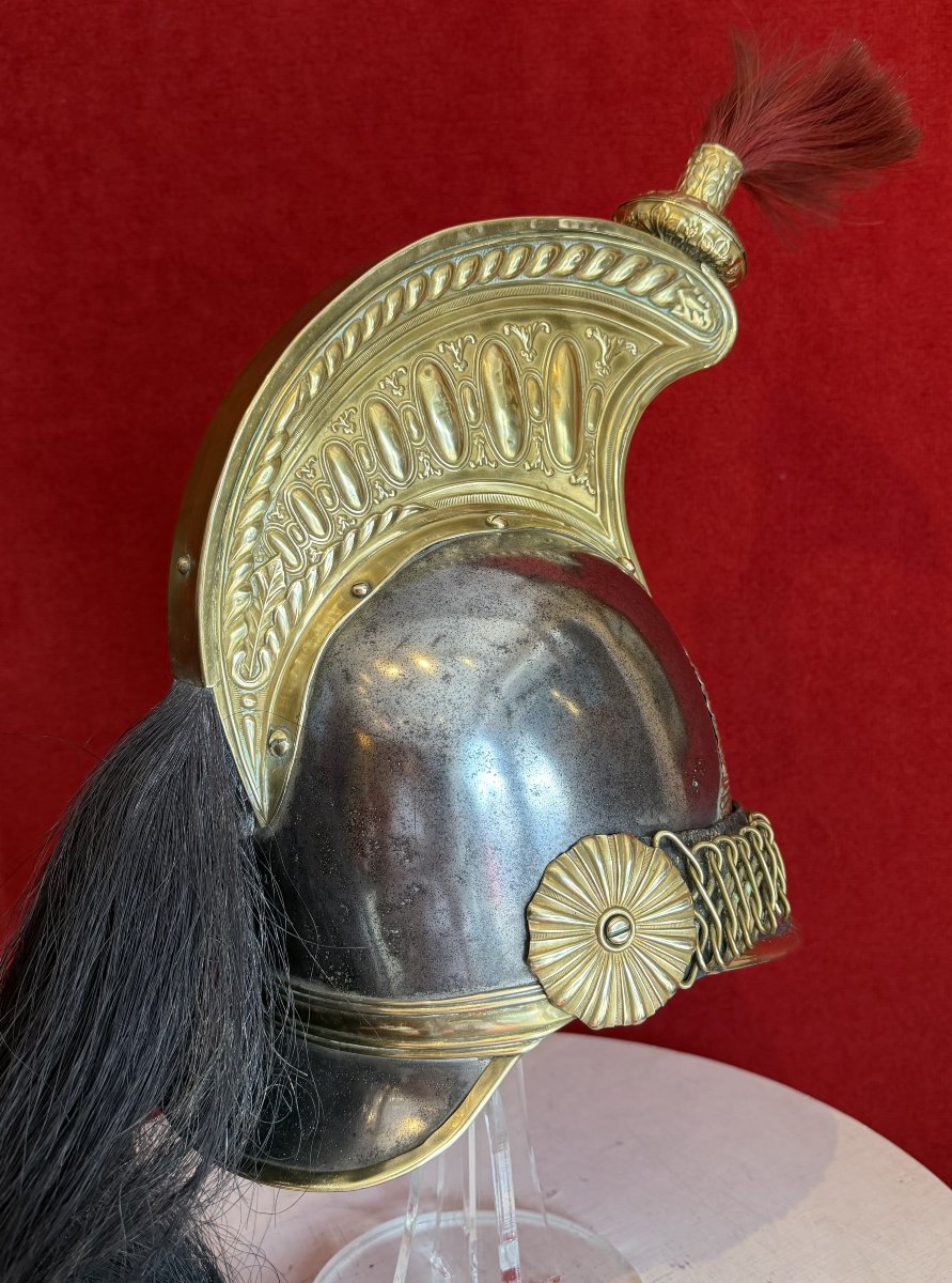 Paris Mounted Guard Helmet, M1860/1872, Cavalry Of Napoleon III / Third Republic / Republican-photo-3