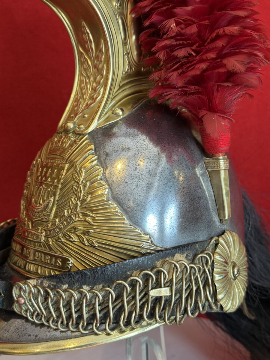 Paris Mounted Guard Helmet, M1860/1872, Cavalry Of Napoleon III / Third Republic / Republican-photo-5