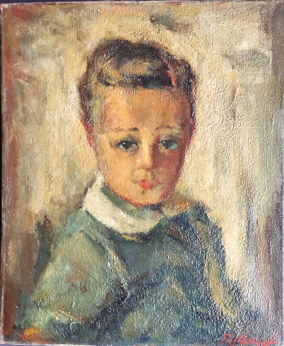 Pastoukhoff Boris Portrait Of A Child Hst Circa 1950 Paris School / Russia / Ukraine