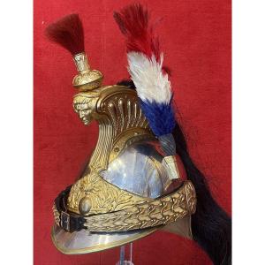 Casque Offiicer de Cuirassier Modèle 1874, Fabrication Alexis Godillot, France Cavalerie WW1
