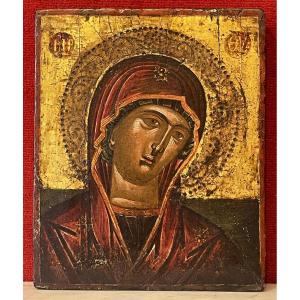 Icône de la Vierge,  Ecole Crétoise du 16e Siècle / Marie Mère de Dieu
