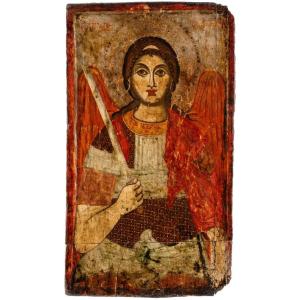Icône Monumentale de l'Archange Saint Michel, Grèce 16e Siècle Iconostase