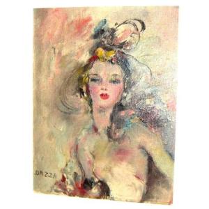 Portrait De Jeune femme 1950  De Louis Dazza