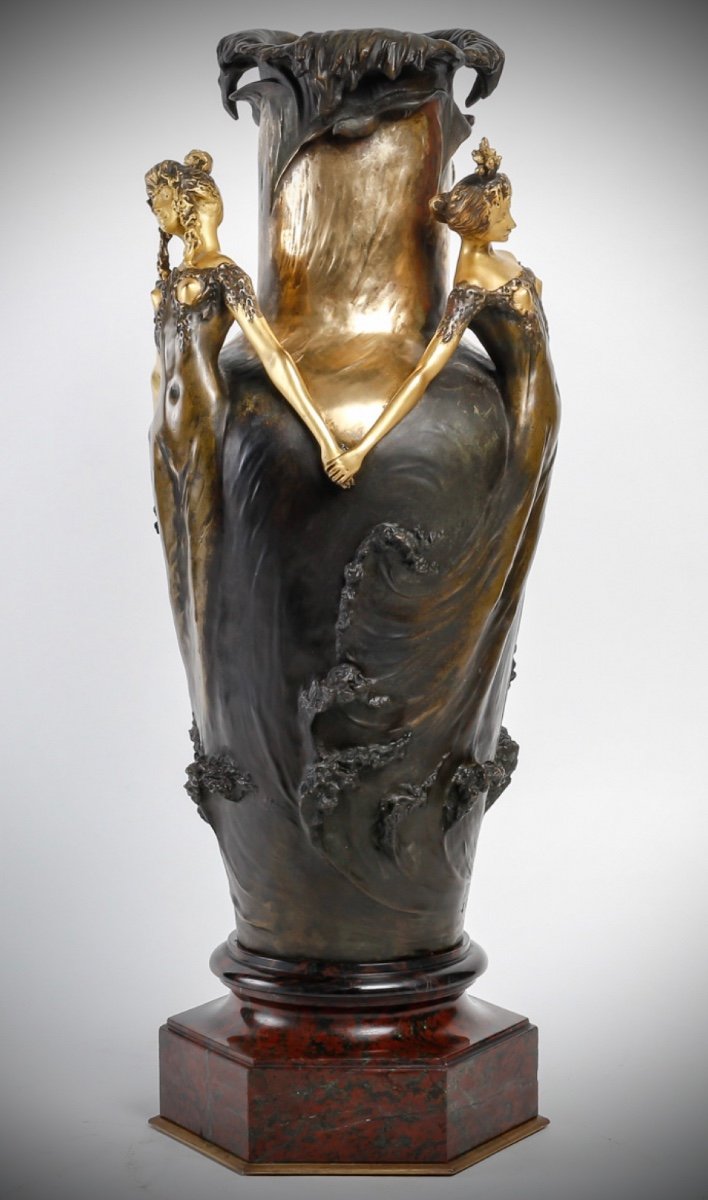 Louis Chalon Bronze Vase