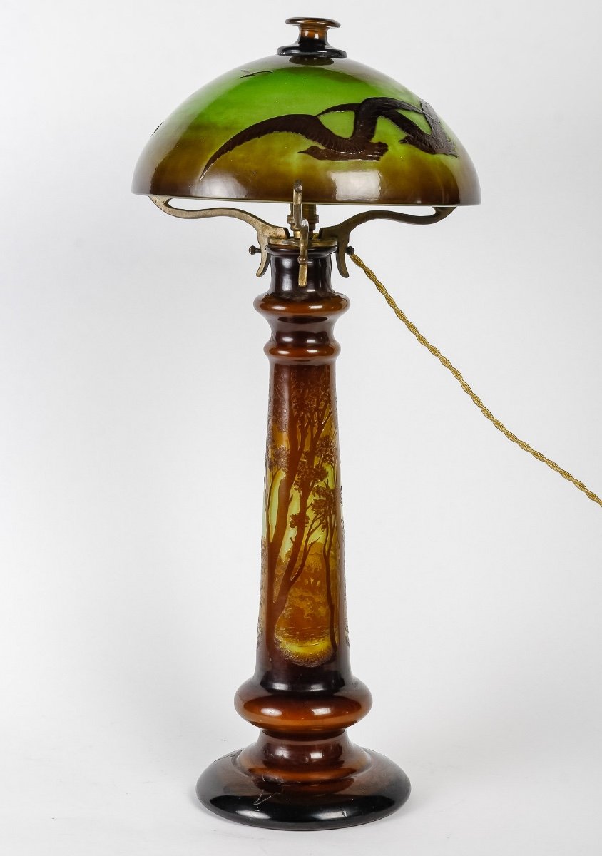 Emile Galle Lampe Art Nouveau -photo-2