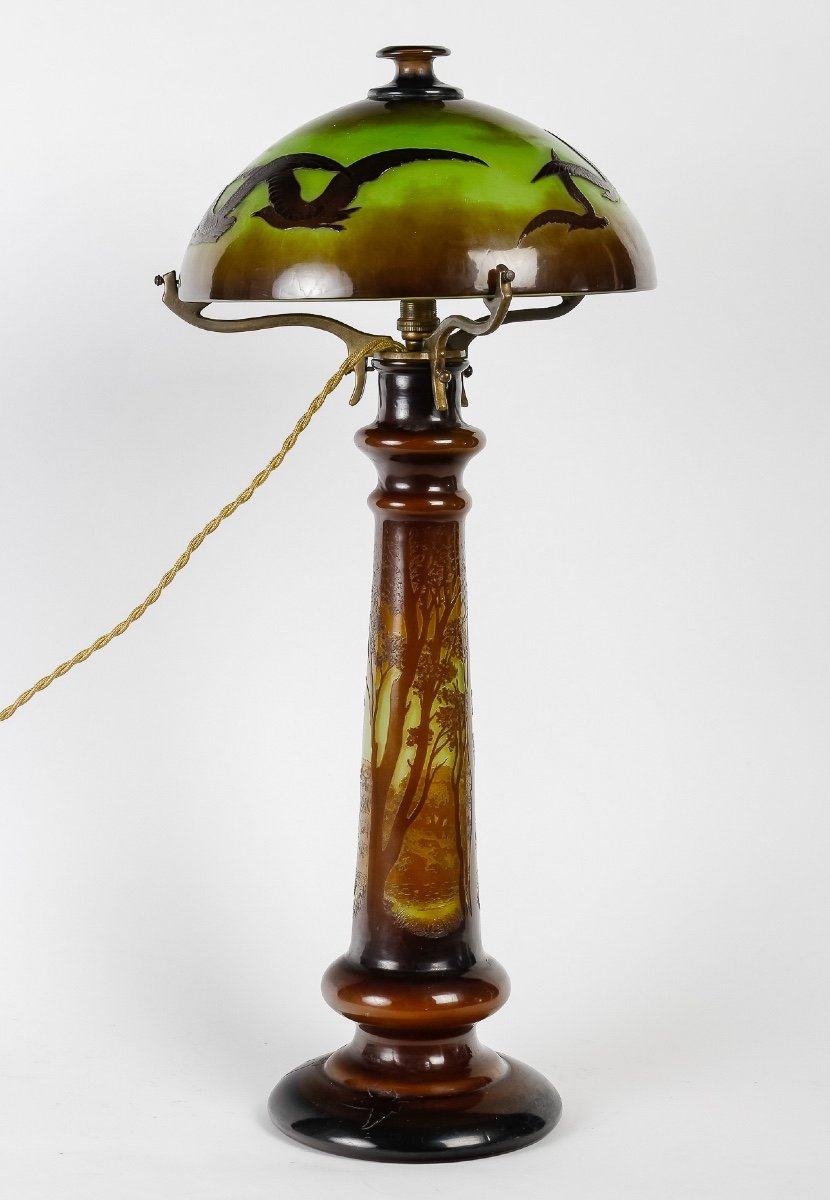 Emile Galle Lampe Art Nouveau -photo-3
