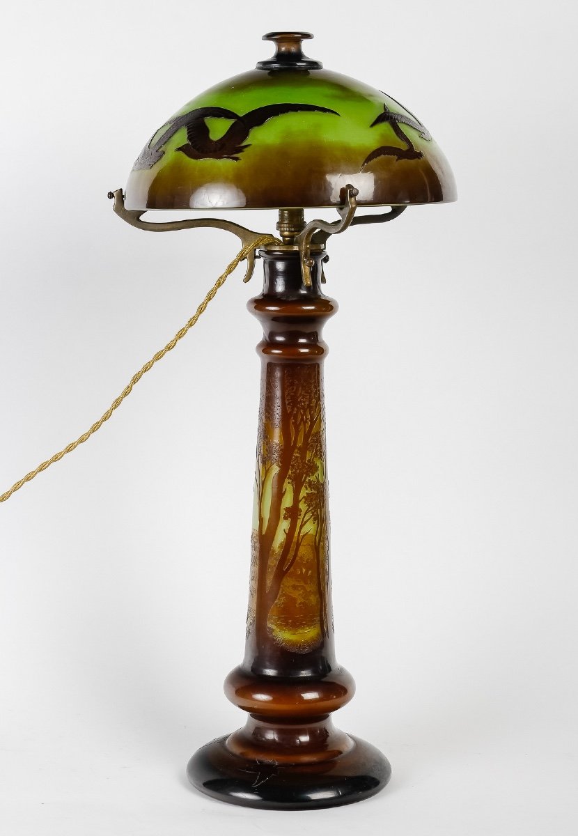 Emile Galle Art Nouveau Lamp -photo-3