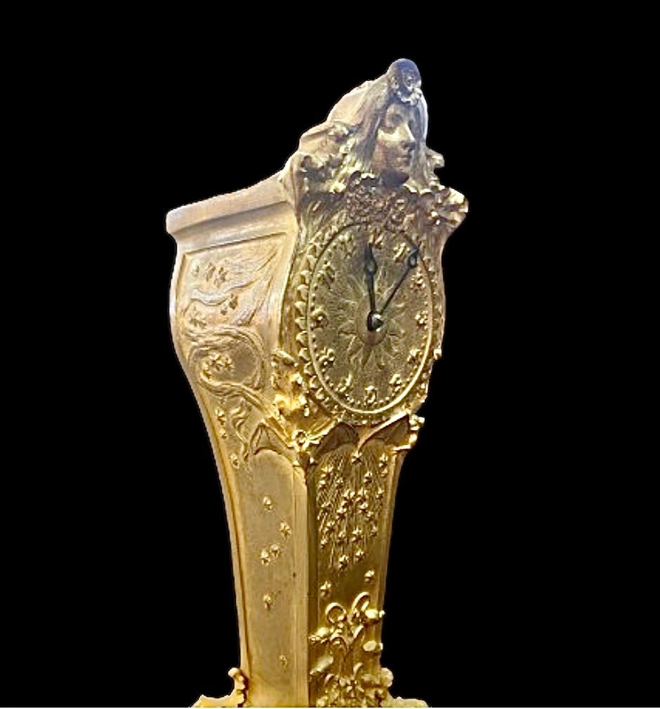Louchet Small Art Nouveau Clock-photo-4