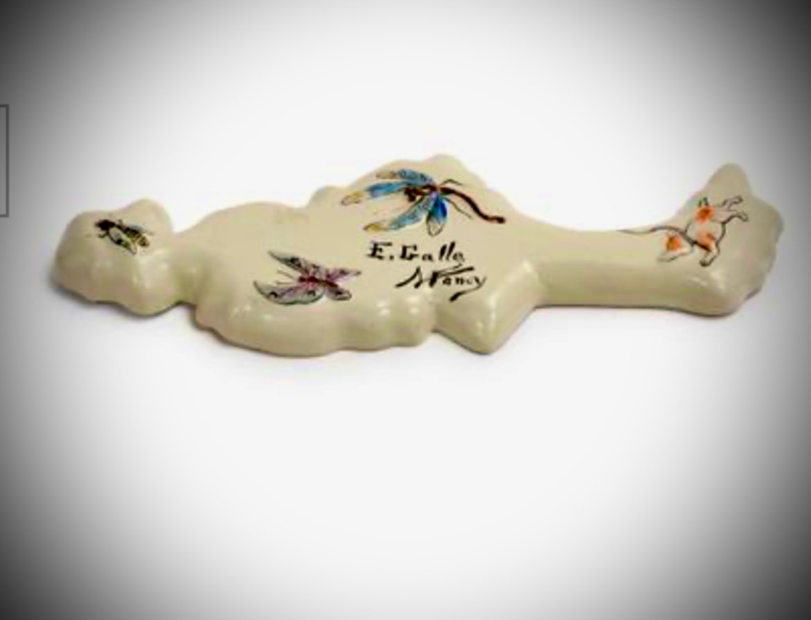 Emile Gallé Vide Poche En Faience -photo-2
