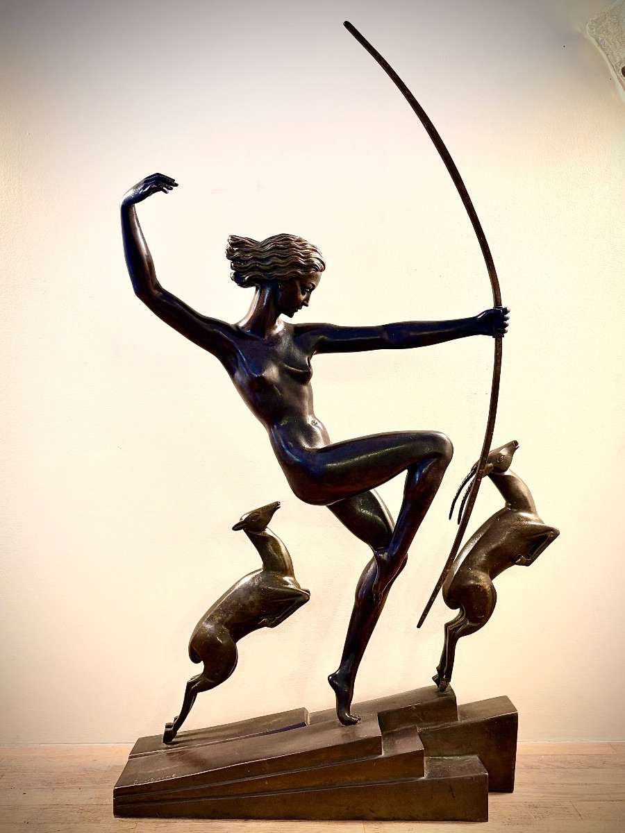 Marcel Bouraine   Bronze  Art Deco -photo-2