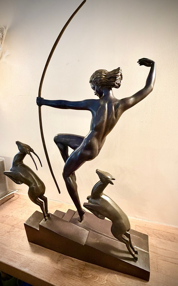 Marcel Bouraine   Bronze  Art Deco -photo-3