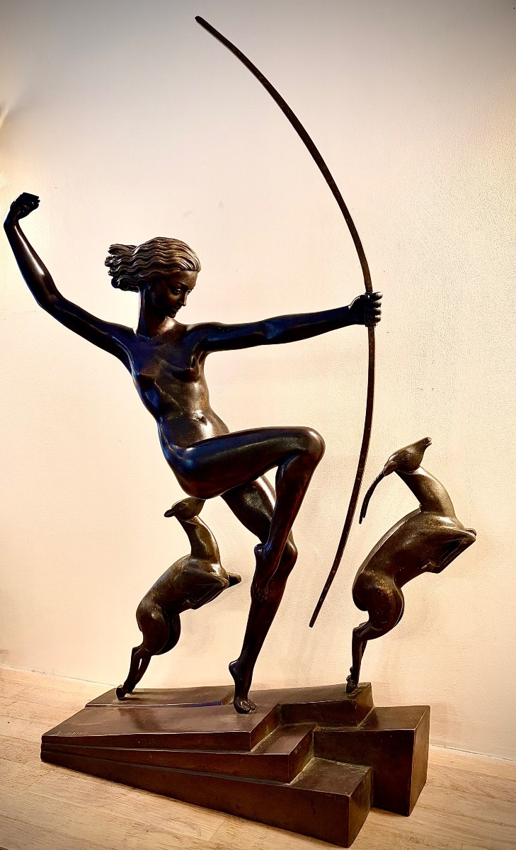 Marcel Bouraine   Bronze  Art Deco 