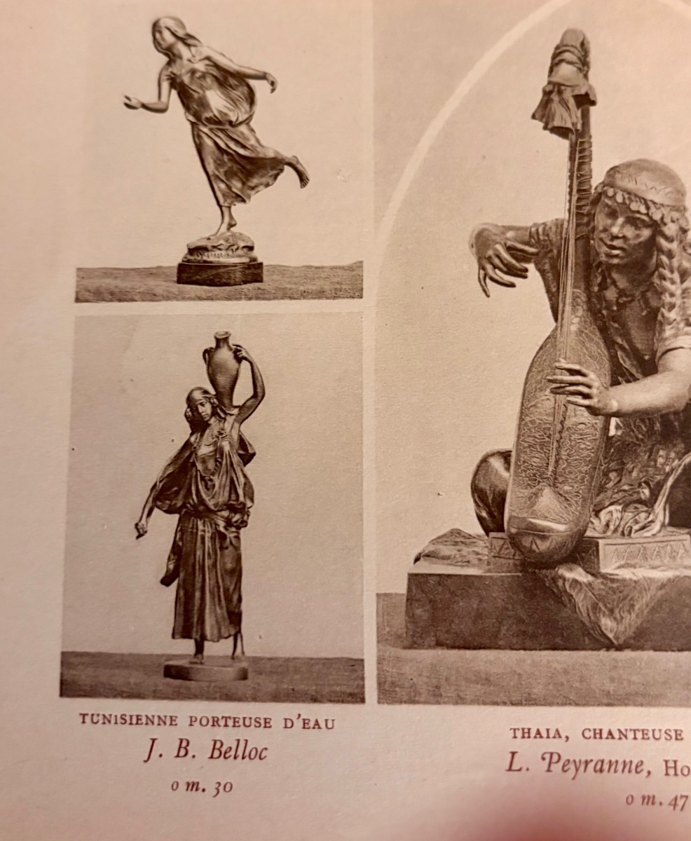 Jean-Baptiste Bellec bronze orientaliste "tunisienne porteuse d eau "-photo-8