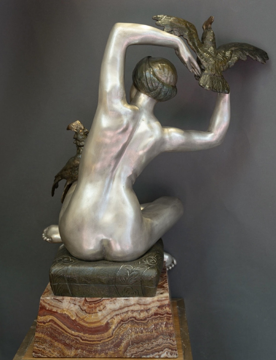 Gory bronze argenté  Femme denudee-photo-3