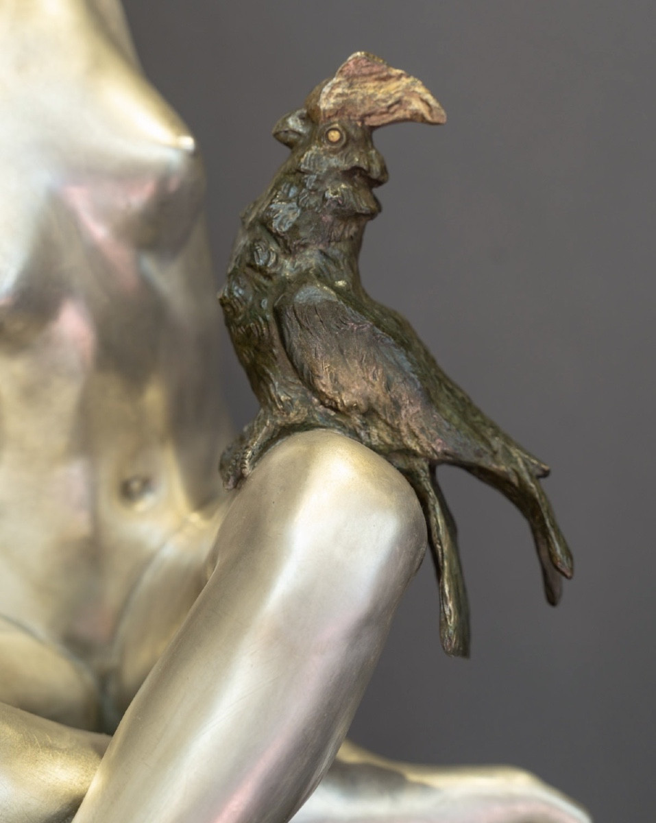 Gory bronze argenté  Femme denudee-photo-4