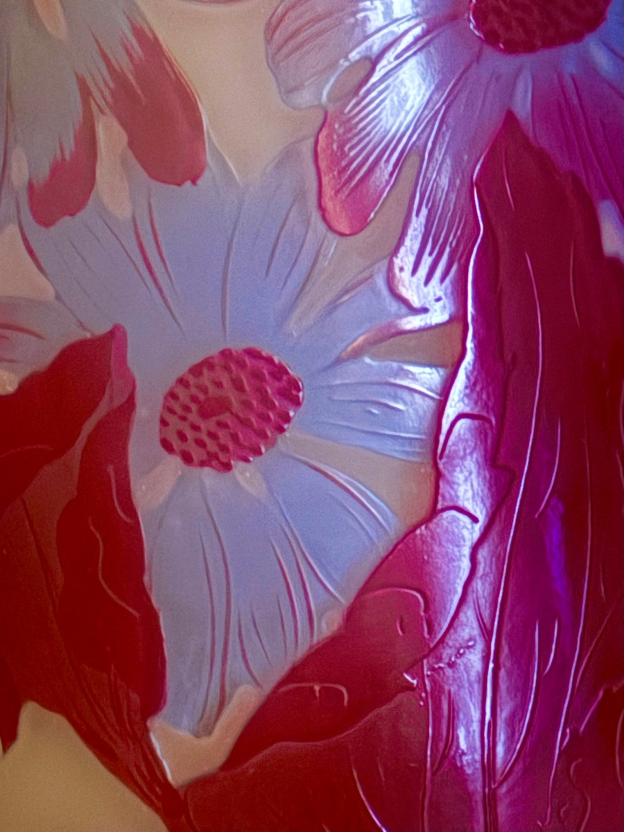Émile GALLÉ vase a décor de Marguerittes -photo-1