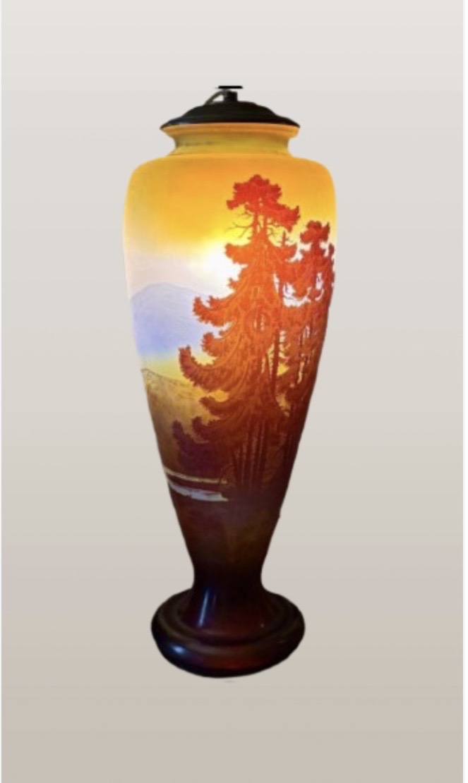 "blue Vosges Line" Vase Gallé -photo-3