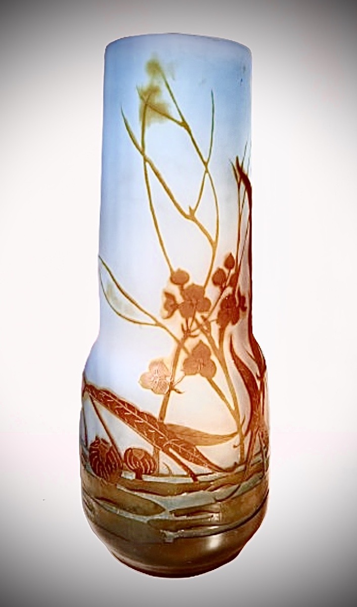 Galle vase a decor de libellule -photo-2