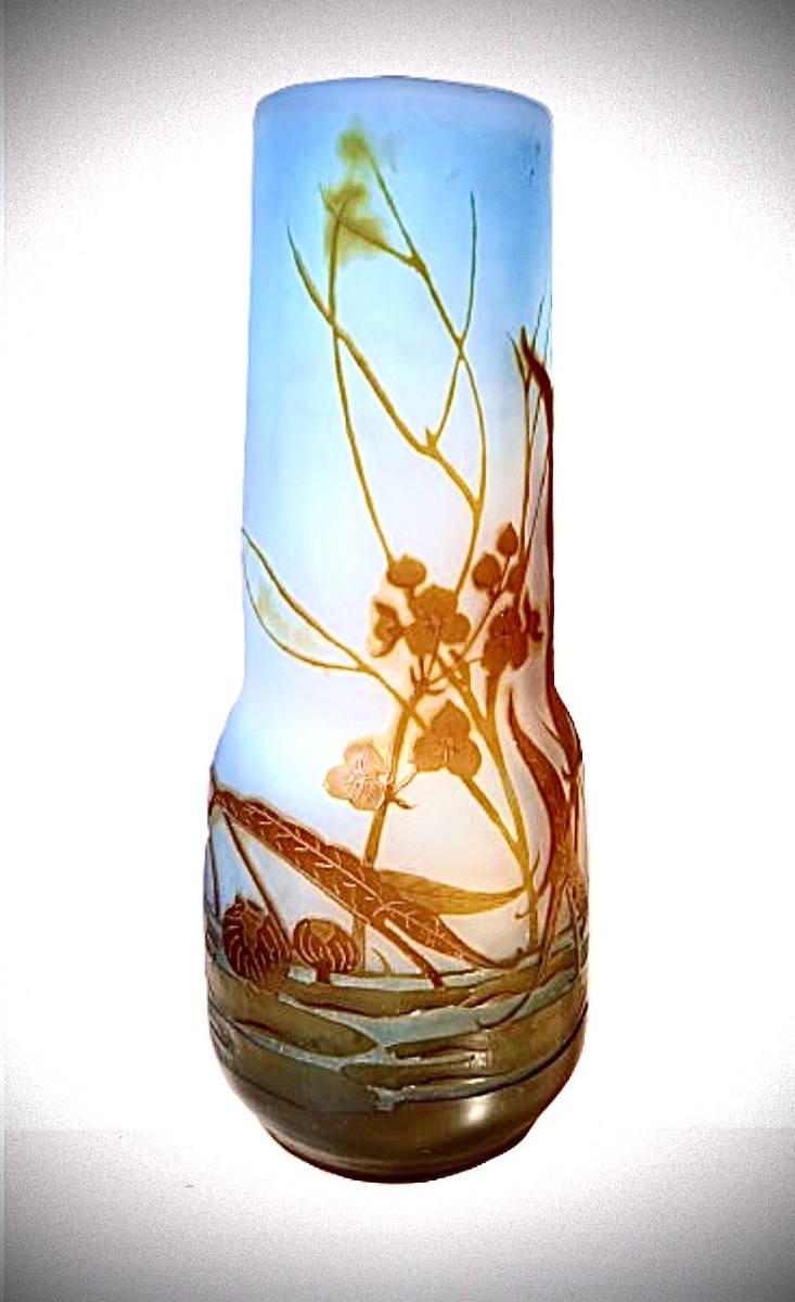Galle vase a decor de libellule -photo-3
