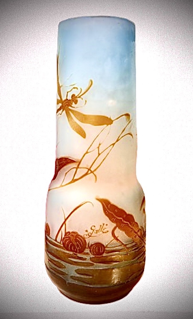 Galle vase a decor de libellule -photo-4