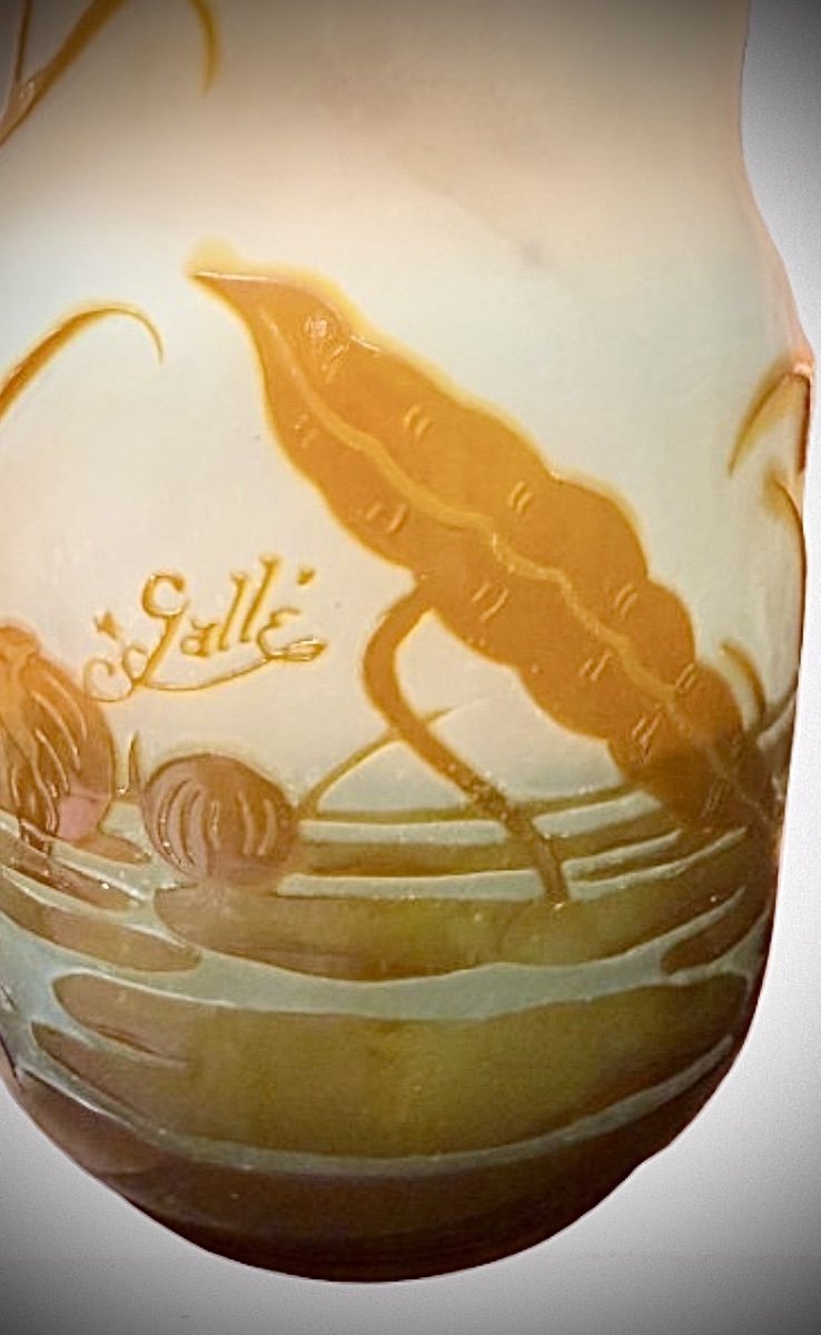 Galle vase a decor de libellule -photo-1