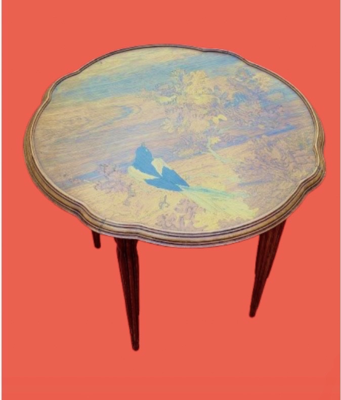 Émile Gallé table à la pie ART  NOUVEAU-photo-3