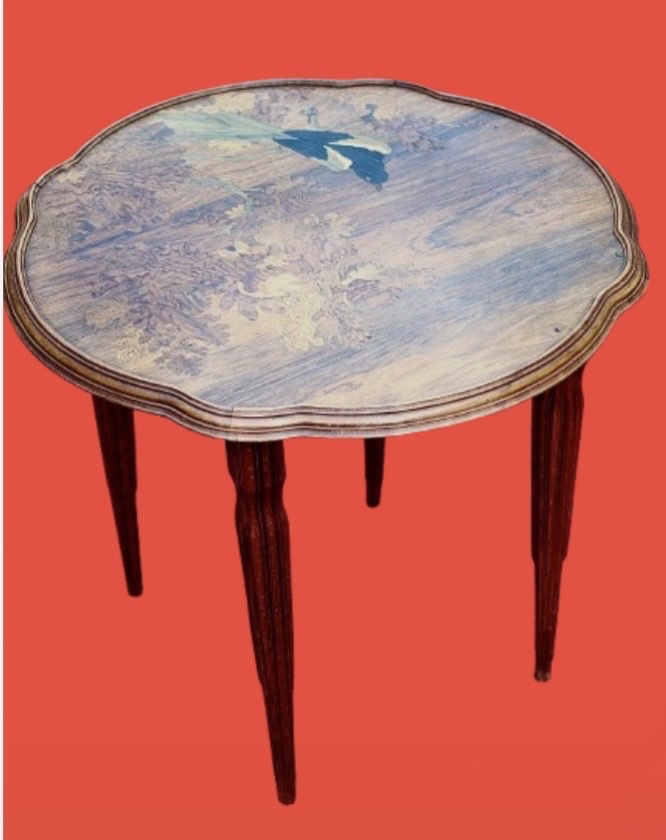 Émile Gallé table à la pie ART  NOUVEAU-photo-1