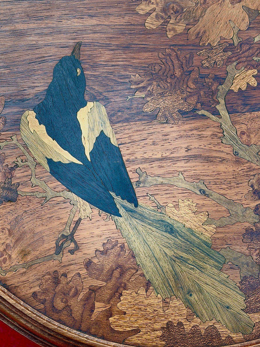 Émile Gallé table à la pie ART  NOUVEAU-photo-2