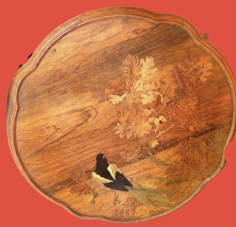 Émile Gallé table à la pie ART  NOUVEAU