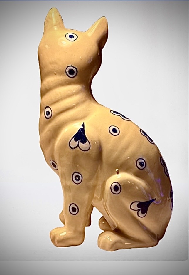 Émile Gallé chat a motif de coeur Art Nouveau -photo-2