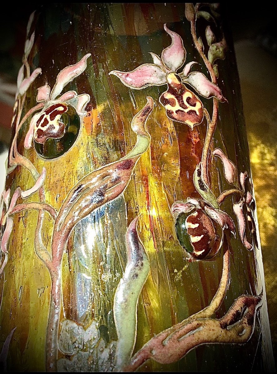 Cristallerie D Emile Galle Vase Art Nouveau -photo-1