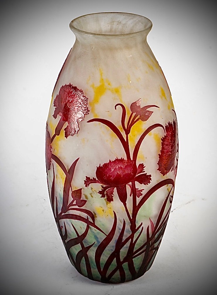 Vase De Muller A Decor D Oeillets -photo-2