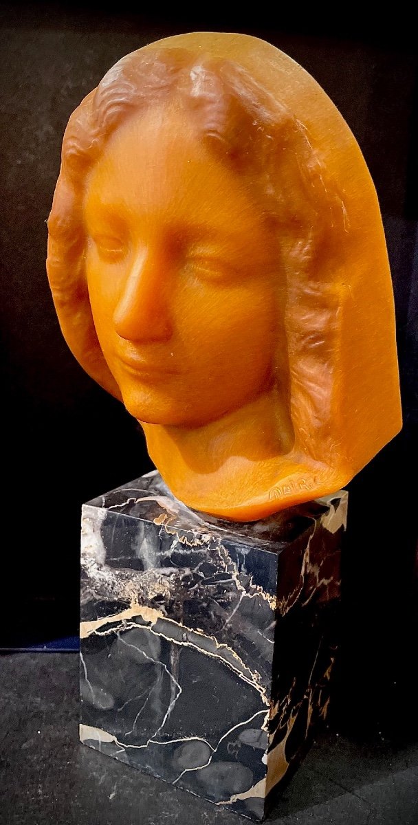 Pate De Verre Bust Of Walter