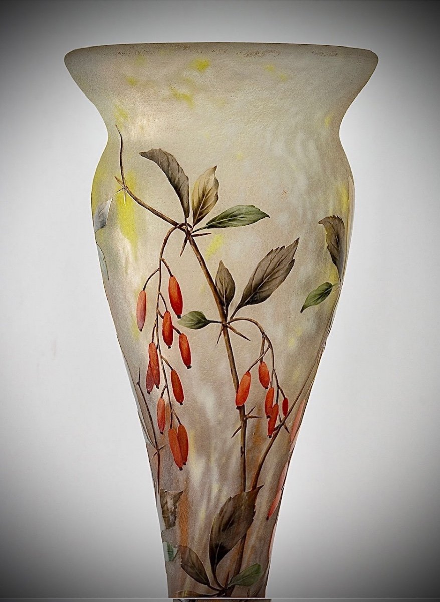 Daum Vase Enameled With Peppers-photo-1