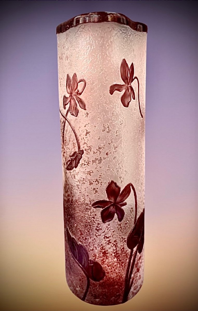 Vase De Daum Nancy Aux Violettes 