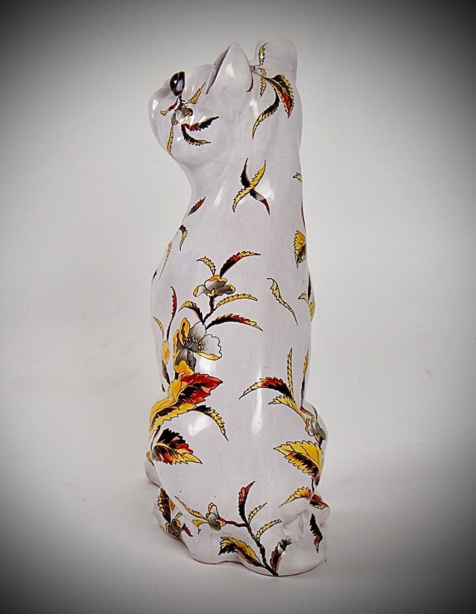 Ceramic Dog By Emile Gallé-photo-1