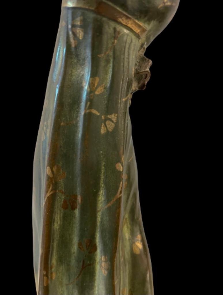 " FEMME A LA BICHE " BRONZE CHRYSELEPHANTINE DE GALLO -photo-5